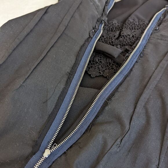 Vintage Black Sheath Dress with Lace and Bow - Picture 11 of 13